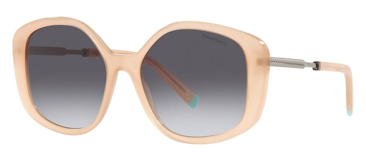 Tiffany & Co. TF 4192 82683C Irregular Plastic Opal Nude Sunglasses with Gray Gradient Lens