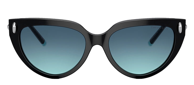 Tiffany & Co. TF 4195 80019S Cat-Eye Metal Black Sunglasses with Blue Gradient Lens