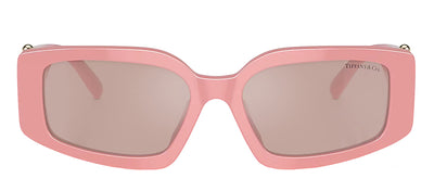 Tiffany & Co. TF 4208U 8383/5 Rectangle Plastic Pink Sunglasses with Pink Mirror Lens