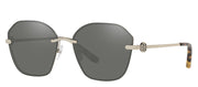 Tory Burch TY 6081 32986V Irregular Metal Gold Sunglasses with Dark Grey Solid Color Lens
