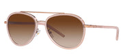Tory Burch TY 6089 332313 Pilot Plastic Rose Gold Sunglasses with Brown Gradient Lens