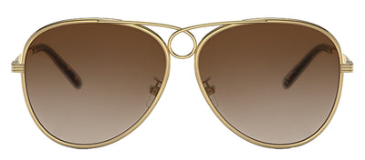 Tory Burch TY 6093 330413 Pilot Metal Gold Sunglasses with Brown Gradient Lens