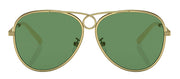 Tory Burch TY 6093 3332/2 Pilot Metal Gold Sunglasses with Dark Green Solid Color Lens