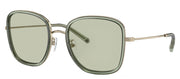 Tory Burch TY 6101 3361/2 Square Metal Green Sunglasses with Light Green Classic Lens