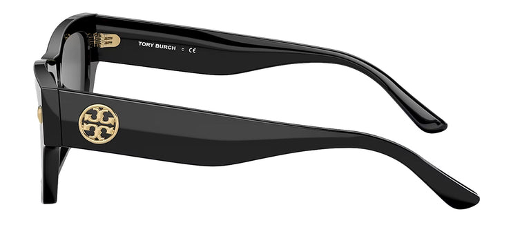 Tory Burch TY 7169U 170987 Rectangle Plastic Black Sunglasses with Grey Lens