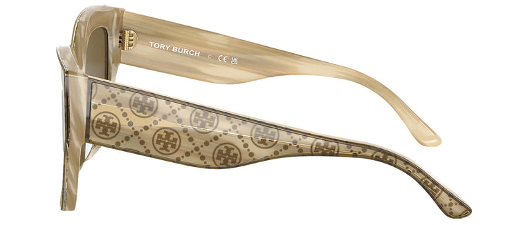 Tory Burch TY 7184U 193373 Butterfly Plastic Ivory Sunglasses with Green Lens