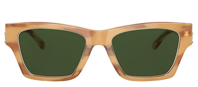 Tory Burch TY 7186U 192073 Pillow Plastic Yellow Amber Tortoise Sunglasses with Green Classic Lens