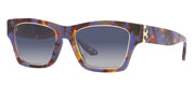 Tory Burch TY 7186U 19214L Pillow Plastic Blue Pearl Tortoise Sunglasses with Blue Gradient Lens