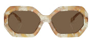 Tory Burch TY 7192U 194973 Geometric Plastic Tortoise Sunglasses with Brown Lens