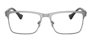 Versace VE 1285 1001 Rectangle Metal Gunmetal Eyeglasses with Logo Stamped Demo Lenses