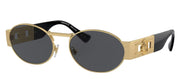 Versace ICONIC VE 2264 100287 Oval Metal Gold Sunglasses with Grey Lens