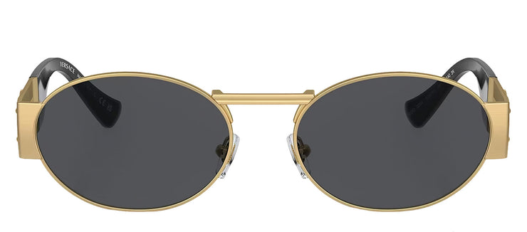 Versace ICONIC VE 2264 100287 Oval Metal Gold Sunglasses with Grey Lens