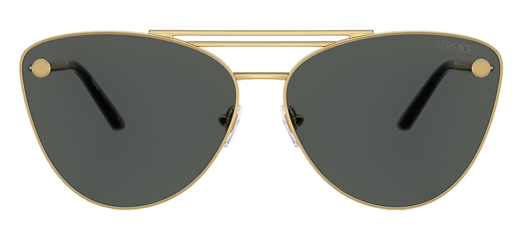 Versace VE 2267 100287 Cat-Eye Metal Gold Sunglasses with Grey Lens