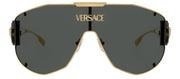 Versace VE 2268 100287 Shield Metal Gold Sunglasses with Grey Lens