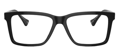 Versace VE 3328 GB1 Rectangle Plastic Black Eyeglasses with Logo Stamped Demo Lenses
