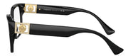 Versace VE 3329B GB1 Square Plastic Black Eyeglasses with Logo Stamped Demo Lenses