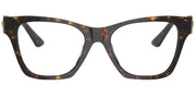 Versace VE 3341U 108 Cat-Eye Plastic Havana Eyeglasses with Logo Stamped Demo Lenses