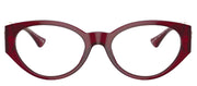 Versace VE 3345 5430 Oval Acetate Bordeaux Eyeglasses with Transparent Demo Lens