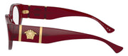 Versace VE 3345 5430 Oval Acetate Bordeaux Eyeglasses with Transparent Demo Lens