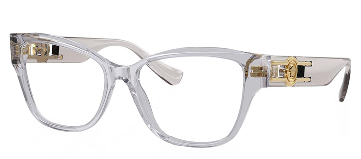 Versace VE 3347 5305 Pillow Plastic Grey Eyeglasses with Logo Stamped Demo Lenses