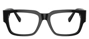 Versace ICONIC VE 3350 GB1 Square Plastic Black Eyeglasses with Logo Stamped Demo Lenses