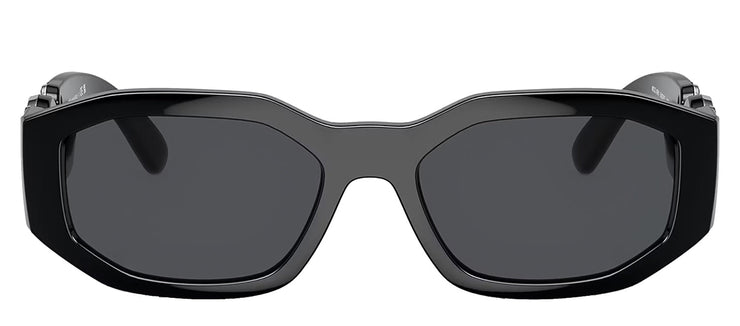 Versace VE 4361 542287 Geometric Plastic Black Sunglasses with Grey Lens