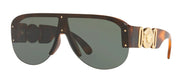 Versace VE 4391 531771 Square Plastic Brown Sunglasses with Green Anti-Reflective Lens