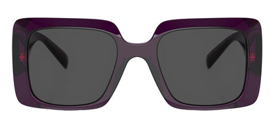 Versace VE 4405 538487 Rectangle Plastic Purple Sunglasses with Grey Lens