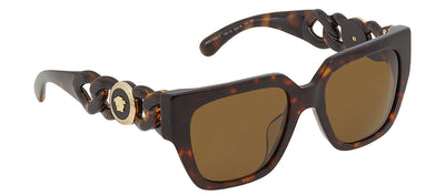Versace VE 4409F 108/73 Square Plastic Brown Sunglasses with Brown Anti-Reflective Lens