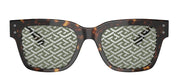 Versace VE 4421 108/V8 Square Metal Havana Sunglasses with Green Silver Monogram Lens