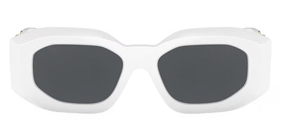 Versace VE 4425U 317/87 Irregular Plastic White Sunglasses with Grey Lens
