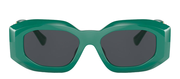 Versace VE 4425U 536487 Irregular Plastic Green Sunglasses with Grey Lens