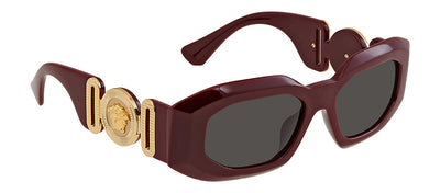 Versace VE 4425U 536587 Irregular Plastic Bordeaux Sunglasses with Dark Grey Lens
