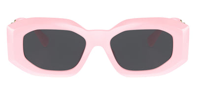 Versace VE 4425U 544087 Irregular Nylon Pink Sunglasses with Dark Grey Solid Color Lens