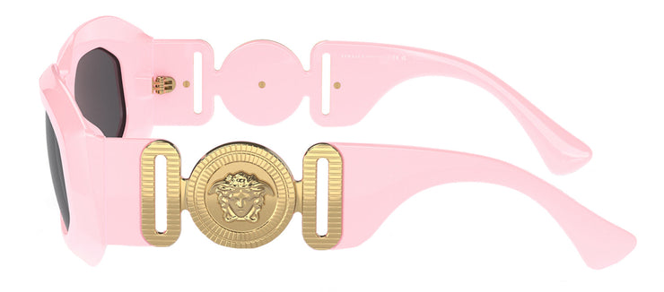 Versace VE 4425U 544087 Irregular Nylon Pink Sunglasses with Dark Grey Solid Color Lens