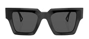 Versace VE 4431 538087 Geometric Plastic Black Sunglasses with Dark Grey Solid Color Lens
