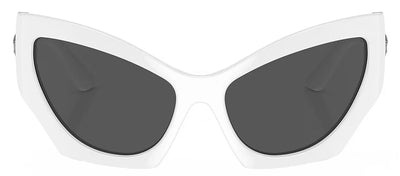 Versace VE 4450 314/87 Cat-Eye Plastic White Sunglasses with Grey Lens