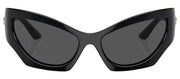 Versace VE 4450 GB1/87 Cat-Eye Plastic Black Sunglasses with Grey Lens