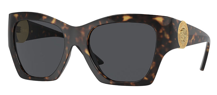 Versace VE 4452 108/87 Fashion Plastic Havana Sunglasses with Grey Lens
