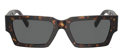 Versace VE 4459 108/87 Rectangle Plastic Havana Sunglasses with Grey Lens