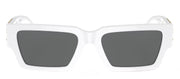 Versace ICONIC VE 4459 314/87 Rectangle Plastic White Sunglasses with Grey Lens