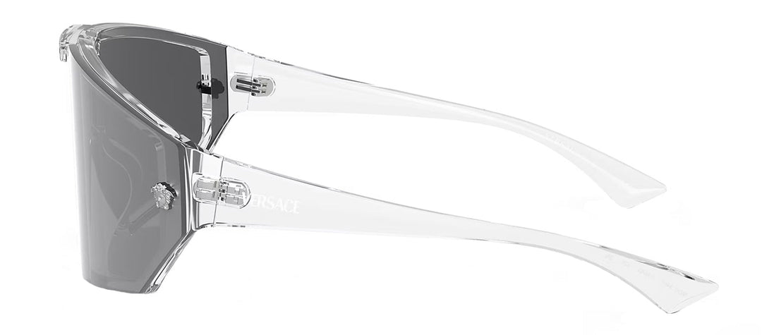 Versace VE 4461 148/6V Crystal Plastic Shield Sunglasses Grey Mirror Lens Versace 4461 148/6V Sunglasses - US main image 3