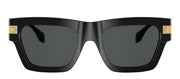 Versace VE 4464 GB1/87 Rectangle Plastic Black Sunglasses with Grey Lens