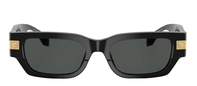 Versace VE 4465 GB1/87 Rectangle Plastic Black Sunglasses with Grey Lens