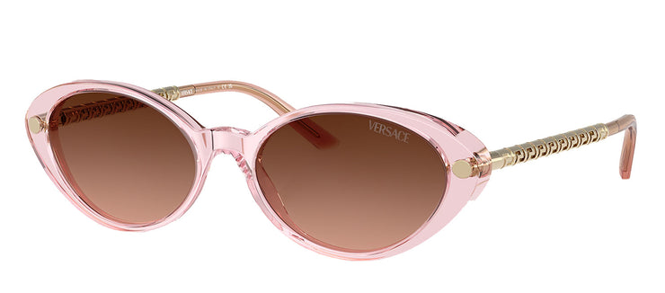 Versace VE 4469 54725M Oval Plastic Pink Sunglasses with Pink Gradient Lens