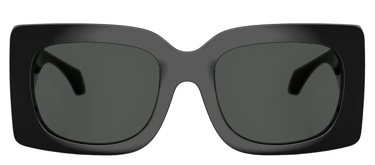 Versace VE 4496U GB1/87 Square Plastic Black Sunglasses with Grey Lens