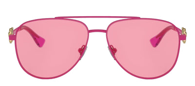 Versace VK 2002 149584 Aviator Metal Pink Sunglasses with Pink Lens