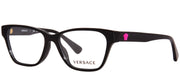 Versace Kids VK 3003U GB1 Rectangle Plastic Black Eyeglasses with Logo Stamped Demo Lenses