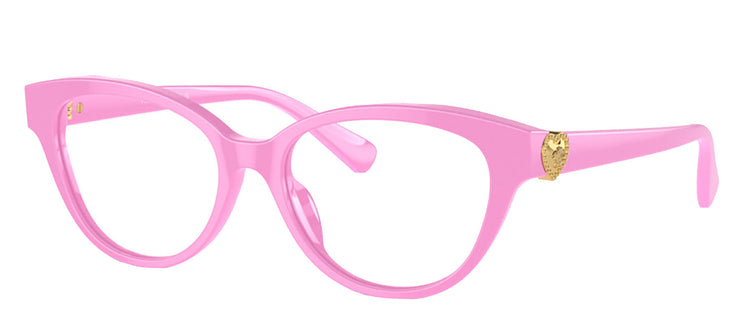 Versace Kids VK 3004 5399 Cat-Eye Plastic Pink Eyeglasses with Logo Stamped Demo Lenses