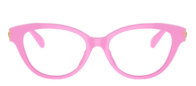 Versace Kids VK 3004 5399 Cat-Eye Plastic Pink Eyeglasses with Logo Stamped Demo Lenses